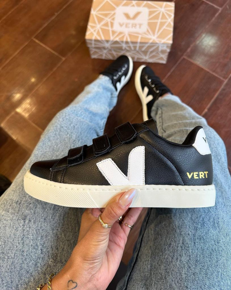 TENIS VERT VELCRO 1 BLACK