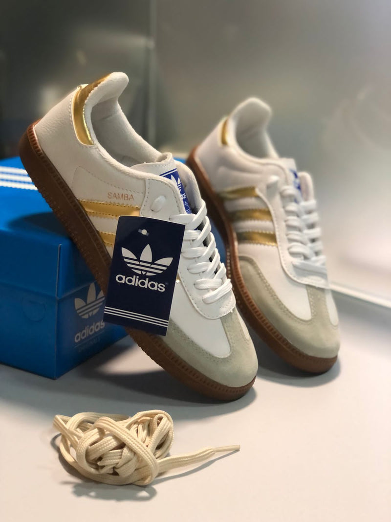ADIDAS SAMBA BCO DOURADO
