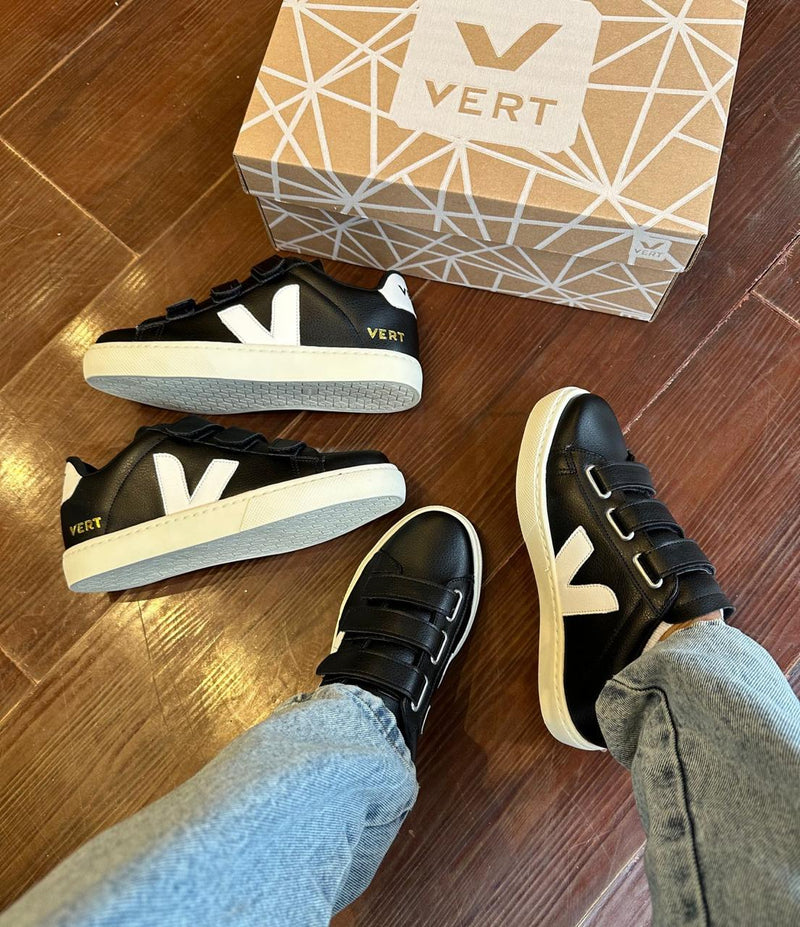 TENIS VERT VELCRO 1 BLACK