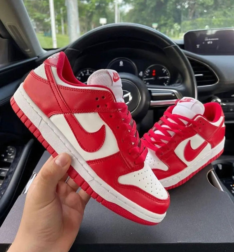 TÊNIS DUNK SLOW BRANCO VERMELHO