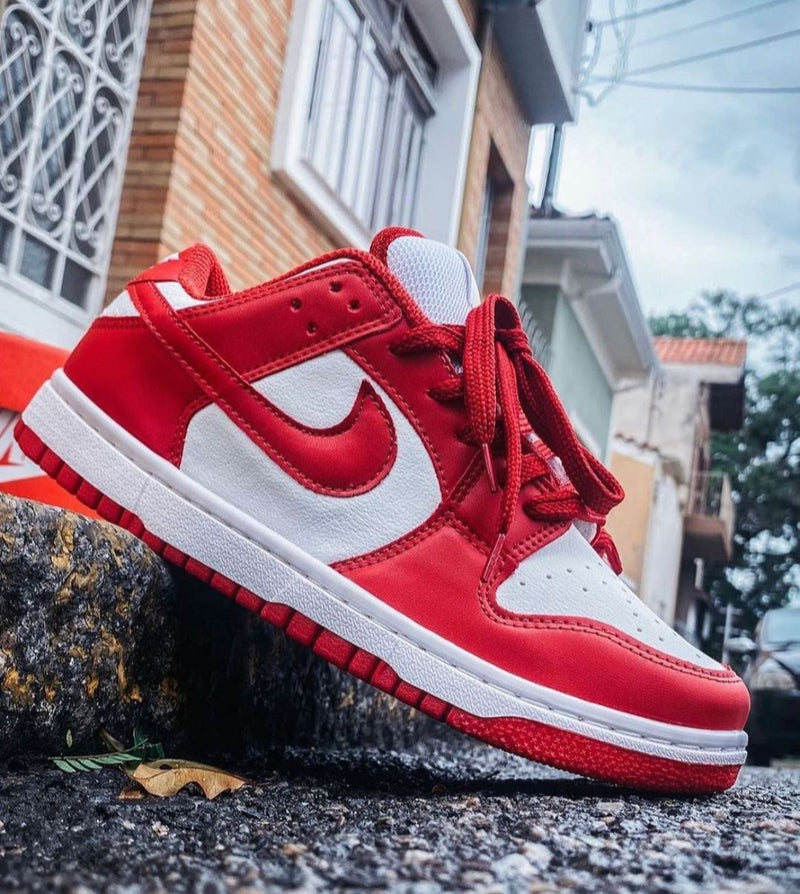 TÊNIS DUNK SLOW BRANCO VERMELHO