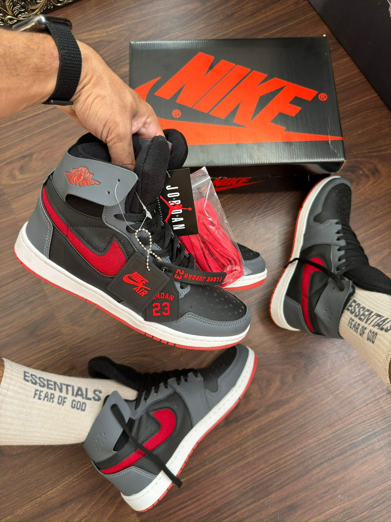 BOTA NIKE AIR JORDAN ZOOM PRETO VERMELHA