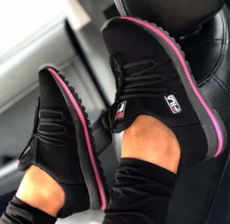 TÊNIS FILA RACER F1 PRETO E PINK